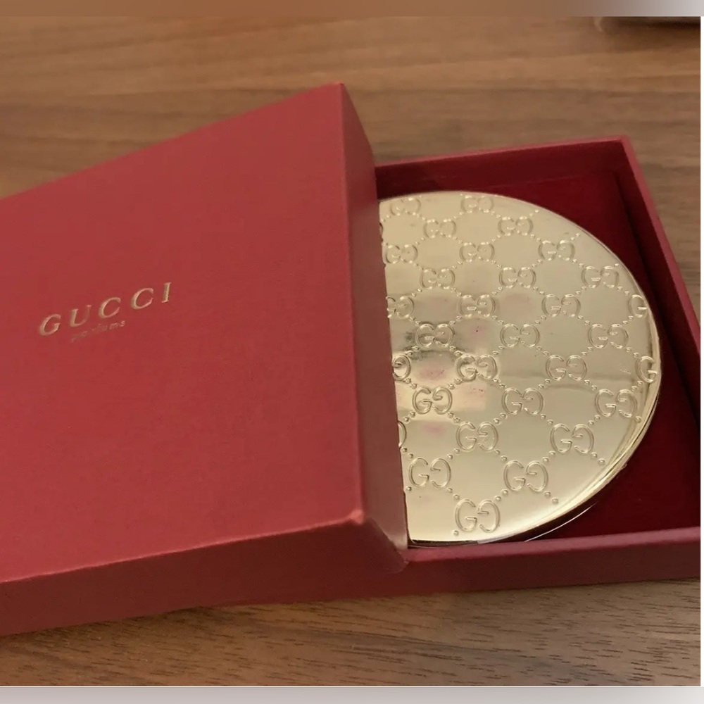 Gucci Gold Logo Embossed Mirror
